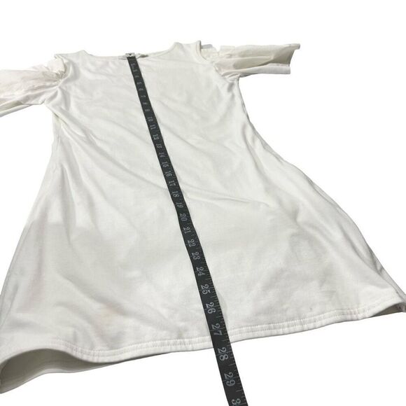 Anne Fontaine Small White Cold Shoulder Crew Neck Cotton Tunic Top - Picture 8 of 10